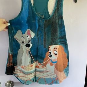 Disney Lady and the Tramp razorback tank top shirt